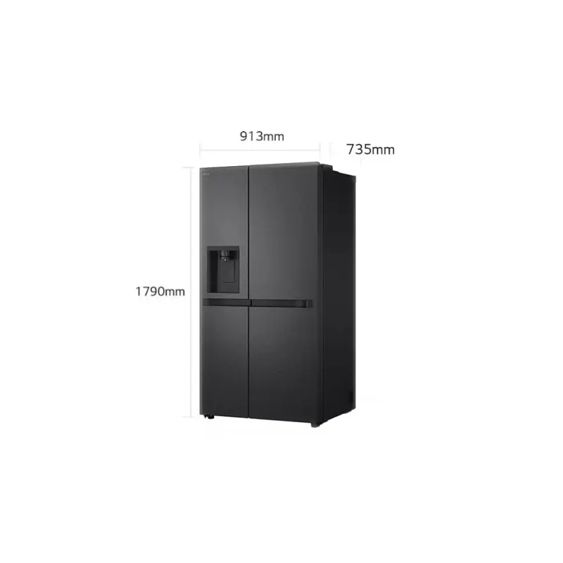 REFRIGERADORA LG SIDE BY SIDE DE 22 CUFT COLOR NEGRO SMART INVERTER VS25LQIK